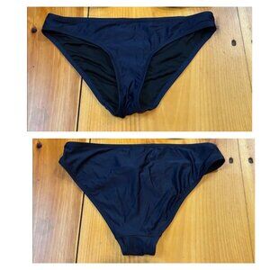 J CREW S Navy Blue Solid Bikini Bottoms